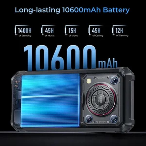 Oukitel-WP36 Smartphone robusto, celular, 16GB, 128GB, 6,52 "HD +, Câmera de 13MP, Android 13, Câmera, Estreia mundial, 10600mAh