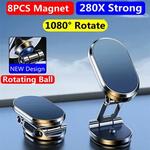 Dobrável Magnético Suporte Do Telefone Do Carro, 1080 Rotativo, Ímã Suporte De Smartphone, GPS, Suporte No Carro, iPhone, Samsung, Xiaomi
