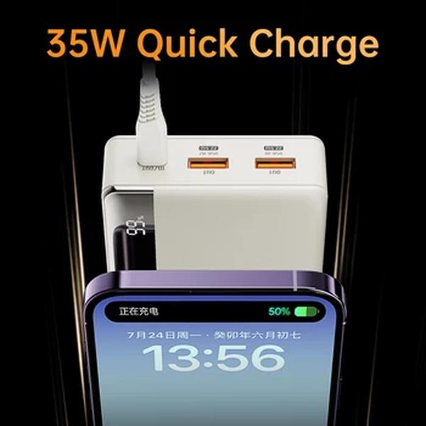 MOVESPEED-Banco de Potência Portátil de Carga Rápida, Bateria Externa para Huawei, Xiaomi, iPhone, USB Tipo C, LED, K20, 20000mAh, 35W