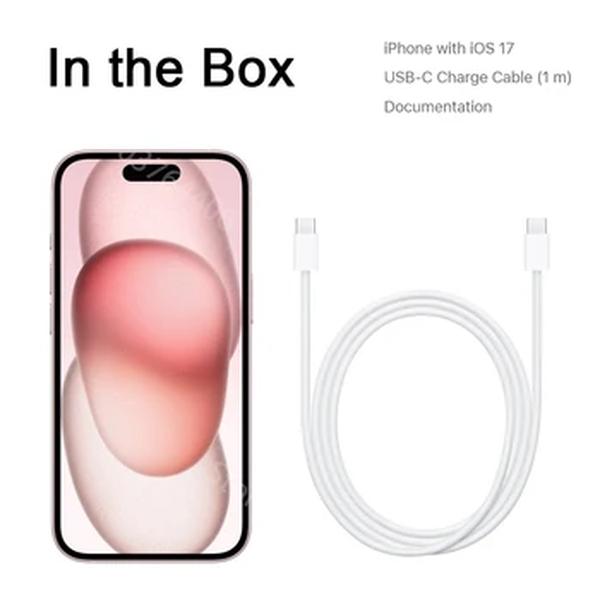 Apple-iPhone 15A3092 Smartphone, Original, Brand New, 6GB, 128GB, 6,1 "Display OLED, Câmera de 48MP, IP68, Dual SIM, 3349mAh Bateria