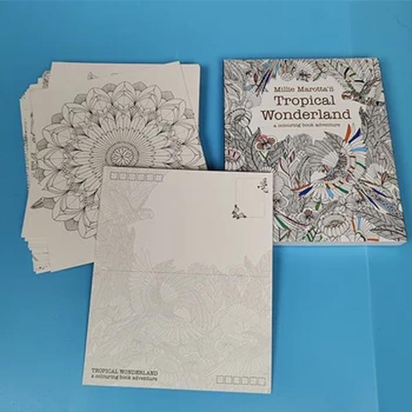 Millie Marotta's Tropical Wonderland Coloring Book, Postais para colorir, 30 folhas