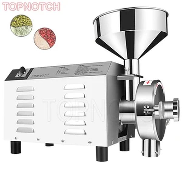 Moedor de grãos elétrico comercial, moedor de grãos secos, soja, milho, especiarias, feijão de café, arroz de trigo, 110V, 220V