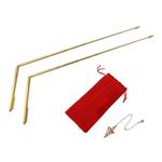 Cobre Radiestesia Rod para Caça Adivinhação, Metal Detector Rod, Água Tesouro Encontrar, Adivinhando Hastes com Pêndulo Pingente, 99,9%, 2Pcs