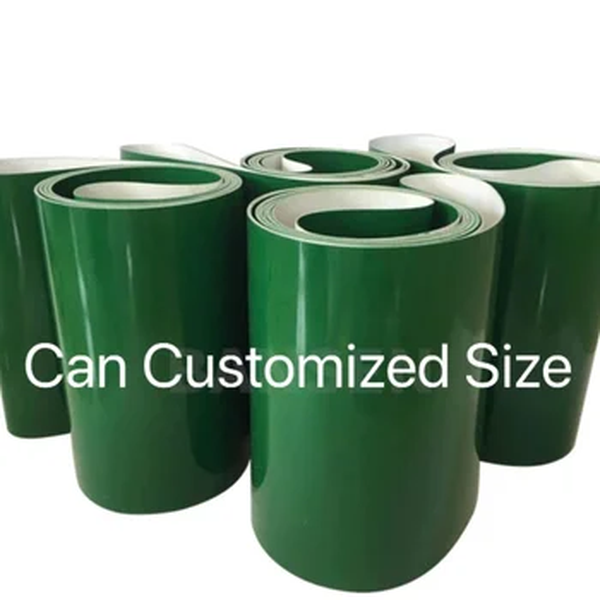 Transmissão industrial verde linha correia transportadora, correia do PVC, 1500x300x2mm