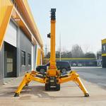 Mini guindaste giratório elétrico, 360 guindastes telescópicos, Levantamento interno, Indicador de carga remoto sem fio, 11m, 14m