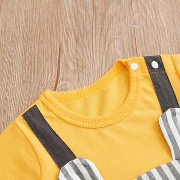 Macacão de algodão estampado em mouse para bebê recém-nascido, roupa de manga curta confortável e macia, menino e menina, bonito, 0-18, verão