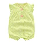 Macacão de manga curta para bebês meninas e meninos, 100% algodão, roupas recém-nascidas, macacões infantis, roupas infantis, verão, 2023