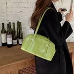 Bolsas de Ombro Commuter Femininas, Bolsas Designer de Luxo, Cor Pura, Bolsa Casual, Grande Capacidade, Bolsa de axilas, Verde, 2024