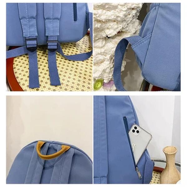 Mochila de Nylon impermeável para as Mulheres, Saco de Escola Ins Grande Capacidade Coreano Mochila de Cor Sólida, Sacos de Viagem Feminina, Novo