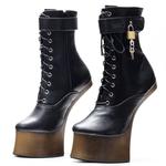 Jialuowei-Botas De Salto Alto Fantasia Para Mulheres, Ponyplay, Bootfetish Botas De Plataforma Do Tornozelo, Em Estoque, Transporte Rápido, Novo, 7 ", Tamanho 36-46