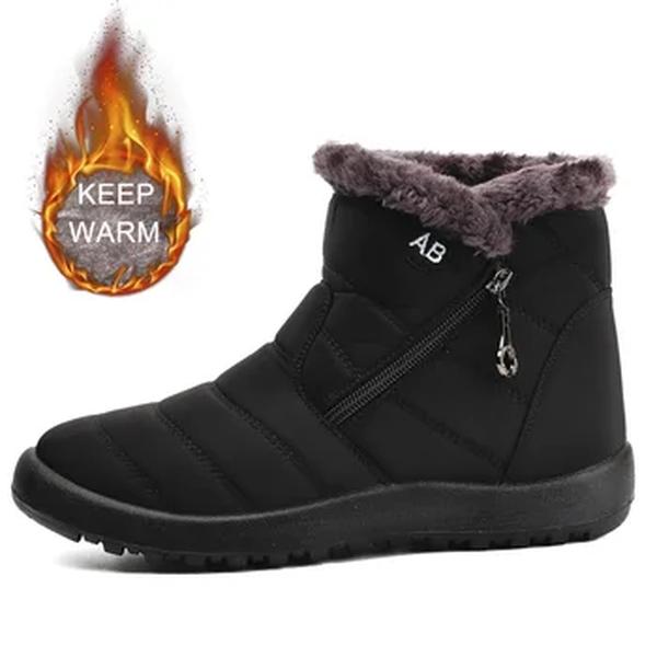 Mulheres Botas Watarproof Ankle Boots Para As Mulheres Sapatos de Inverno Manter Botas de Neve Quente Feminino Zipper Botines Botas Inverno Mujer