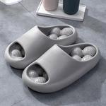 Chinelos antiderrapantes do banheiro de Eva para homens e mulheres, secagem oca, rápida, chinelos de massagem legal, prevenção do vazamento