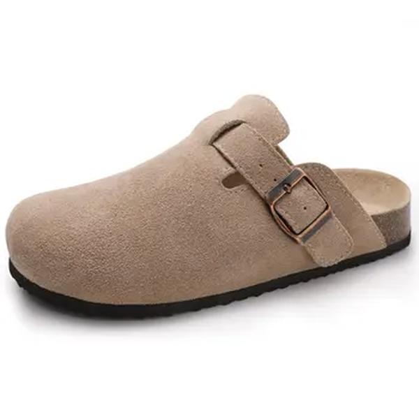 Shalues-Tamancos Clássicos em Cortiça para Homens e Mulheres, Sandálias de Camurça Soft Footbed, Arch Support, Beach Slides, Home Mules, Trendy Slides