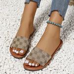 Sandálias antiderrapantes retrô para mulheres, chinelos de praia de férias confortáveis, lazer ao ar livre, monocromáticas, novas, verão 2022