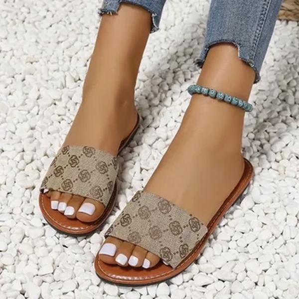 Sandálias antiderrapantes retrô para mulheres, chinelos de praia de férias confortáveis, lazer ao ar livre, monocromáticas, novas, verão 2022