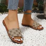 Sandálias antiderrapantes retrô para mulheres, chinelos de praia de férias confortáveis, lazer ao ar livre, monocromáticas, novas, verão 2022