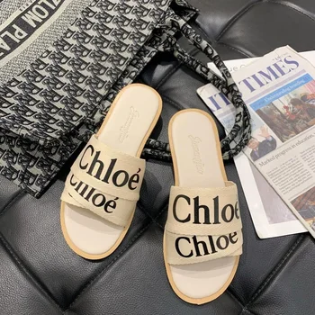 Chinelos designer de verão para mulheres, sandálias novas, tamanho grande, banquete, sandálias de compras, moda, boutique