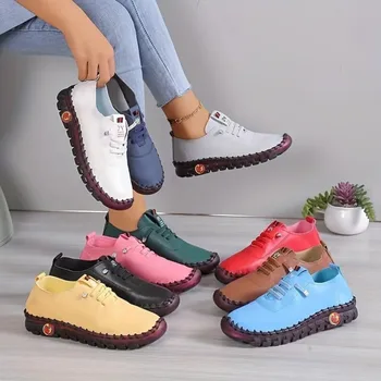 Sapatilhas de grife para mulheres, apartamentos, sapatos de plataforma, casual, ao ar livre, moda, mamãe, senhoras, novo
