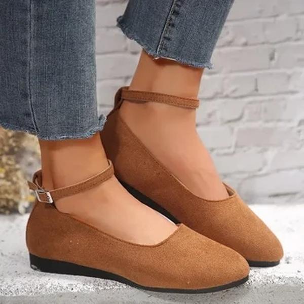Sapatos baixos confortáveis em toe redondo para mulheres, chinelos casuais para mães, estilo elegante, novo, primavera e outono, atacado