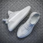 Sapatilhas de malha unissex para homens e mulheres, respirável, caminhando, casual, tamanho grande, confortáveis, sapatos de casal, novo, 2022