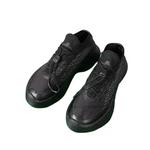 Tênis brancos com cordões para mulher, calçados esportivos casuais, com dedo do pé redondo, patchwork, malha, cor sólida