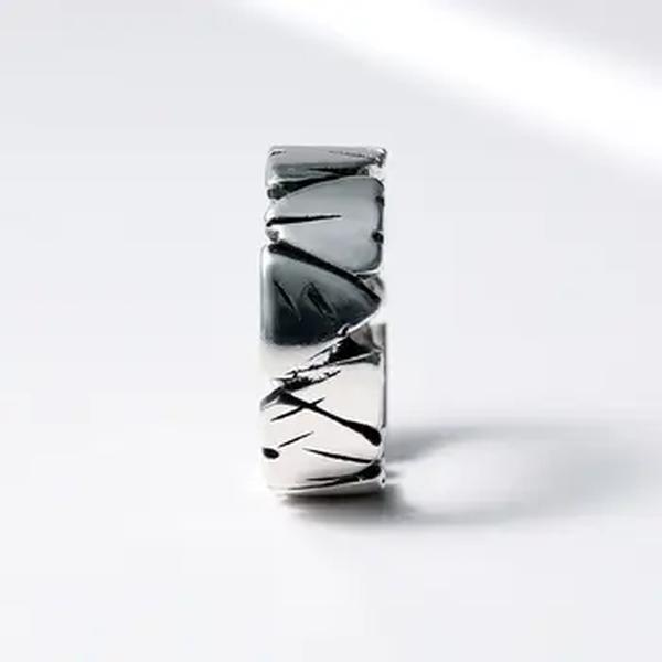 Anel de casal gótico punk ajustável, anéis irregulares para homens, jóias vintage, anel Y2K, gótico, 1pc