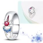 925 anéis geométricos do céu estrelado de prata esterlina para mulheres, noivado de casamento DIY, presente da jóia do aniversário, 2024