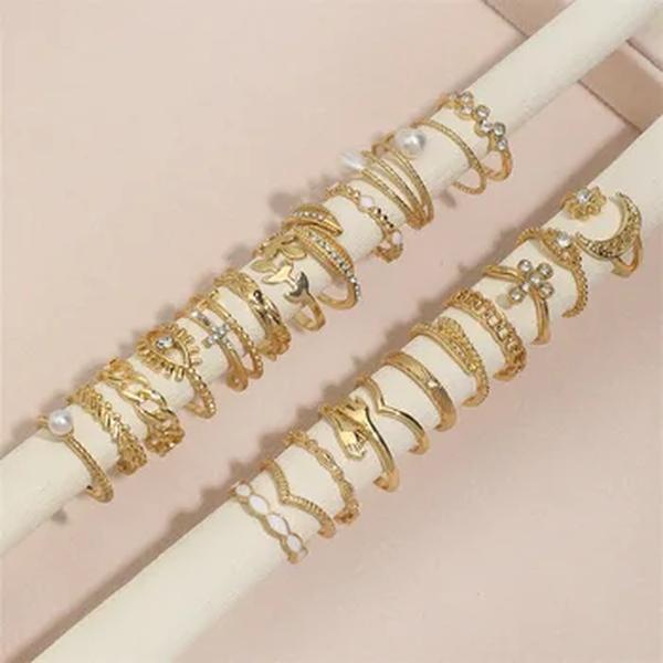 Bohemian Geometric Knuckle Rings Set para Mulheres, Olho, Cruz, Sol, Lua, Folha, Charme, Anel de Dedo, Moda Feminina, Jóias Festa