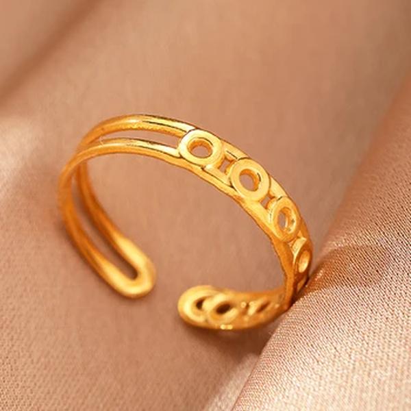 Anéis geométricos de aço inoxidável para mulheres, anéis abertos ajustáveis finos, simplicidade moda, joias vintage, presentes de casamento, nova moda