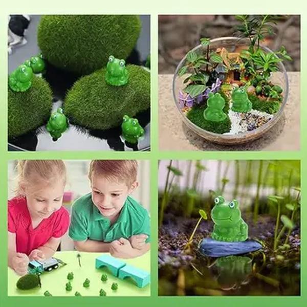 Mini Figurinhas De Sapo Verde, Decoração De Jardim De Fadas, Pequeno Plástico, Decoração De Casa Em Miniatura, 50 Pcs