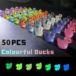 Luminous Mini Patos Musgo e Micropaisagismo, Figurinhas Em Miniatura De Pato, Acessórios De Jardim De Fadas, Brilham No Escuro, Decoração De Casa, 50Pcs