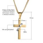 Moda feminina cruz pingentes dropshipping ouro cor preta de aço inoxidável jesus cruz pingente de colar de jóias para homens/mulheres