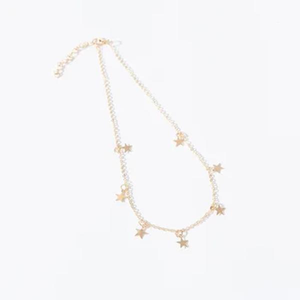 Colar pingente estrela dourada feminino, gargantilha corrente fashion para mulheres joias simples senhoras joias presentes
