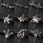 Crystal Pearl Rhinestone Hairpins para As Mulheres, Moda Vara Clipe De Cabelo, Acessórios De Cabelo De Noiva, Festa De Casamento Jóias, Clipes De Cabelo