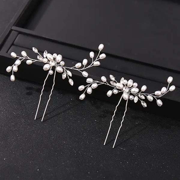 Crystal Pearl Rhinestone Hairpins para As Mulheres, Moda Vara Clipe De Cabelo, Acessórios De Cabelo De Noiva, Festa De Casamento Jóias, Clipes De Cabelo