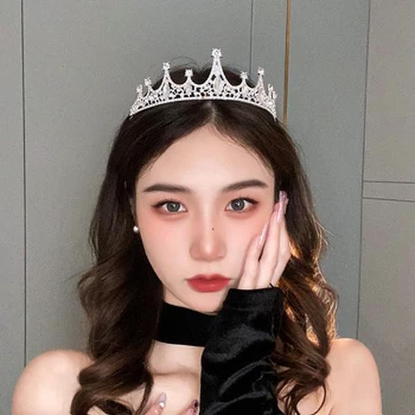 Rhinestone brilhante luxo casamento coroa, tiaras para mulheres, noivas tiaras e cocares, jóias elegantes e versáteis