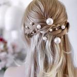 U Shaped Red Hairpins Hair Clips Acessórios para o cabelo do casamento para as mulheres Rose Flower Headpieces Forks Bride Headdress Hair Jewelry