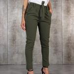 Borntogirl 2023 primavera verão outono casual fino chiffon calças finas para as mulheres de cintura alta preto caqui verde calças mulher