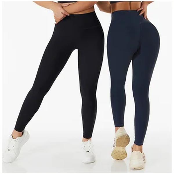 Caneladas sem costura cintura alta Yoga calças para mulheres, ginásio Leggings, Leggings de fitness, controle barriga, correndo calças justas, esporte, feminino, novo