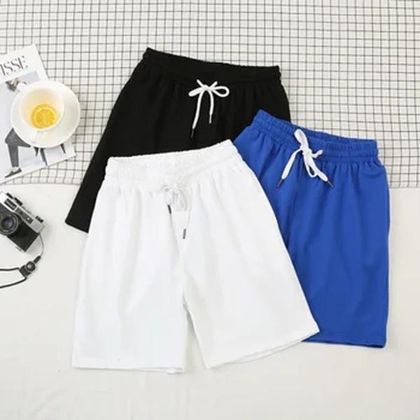 Calça reta de praia masculina casual, shorts esportivos de corrida, moda rua, novo, verão
