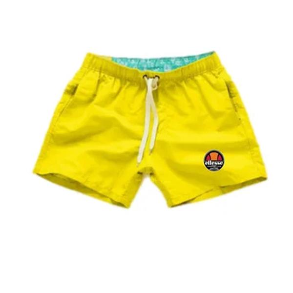Calça de praia respirável de cintura baixa masculina, moda praia verão, calções estampados sexy, maiô, moda praia