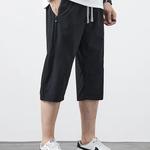 Shorts casuais de secagem rápida para homens, calças curtas de suor elástico, roupas esportivas soltas retas, calções de nylon, tamanho grande, verão, 8XL, 3, 4