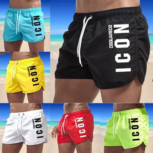 Calção de banho masculino, calções de praia, prancheira de surf, roupa masculina, maiô, natação, moda praia esportiva, sexy, verão