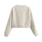 Jaqueta chique para jovens feminina, casaco curto, quente, moda de rua, novo, primavera, 2022