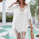 CROCHET BIKINI Vestido de praia feminino, Fato de banho, Fato de banho, Capa de banho para mulher, Túnica, Verão, 2022