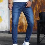 Jeans Stretch com zíper retrô lavando roupa masculina, calça lápis, casual, slim fit, plus size, jeans, skinny, calças masculinas