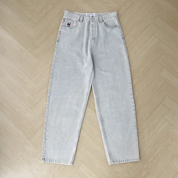 Big Bordado Baggy Jeans para Homens e Mulheres, Calças Denim, Leisure Streetwear, Hot, Boy, Y2K