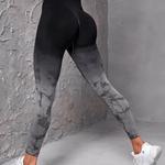 Calças Push Up Yoga sem costura para mulheres, Joggings de cintura alta, calças esportivas fitness, ginástica Workout Scrunch, Tie Dye Running Leggings