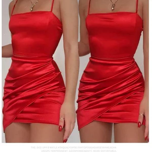 Saia curta plissada feminina, vestido monocromático, alça pendurada, europeu e americano, venda quente, nova amazona, verão, 2022