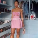 Vestidos Homecoming Floral 3D sem alças para jovem, baile curto, coquetel, vestidos de festa de aniversário, vestido de graduação, sob medida, novo